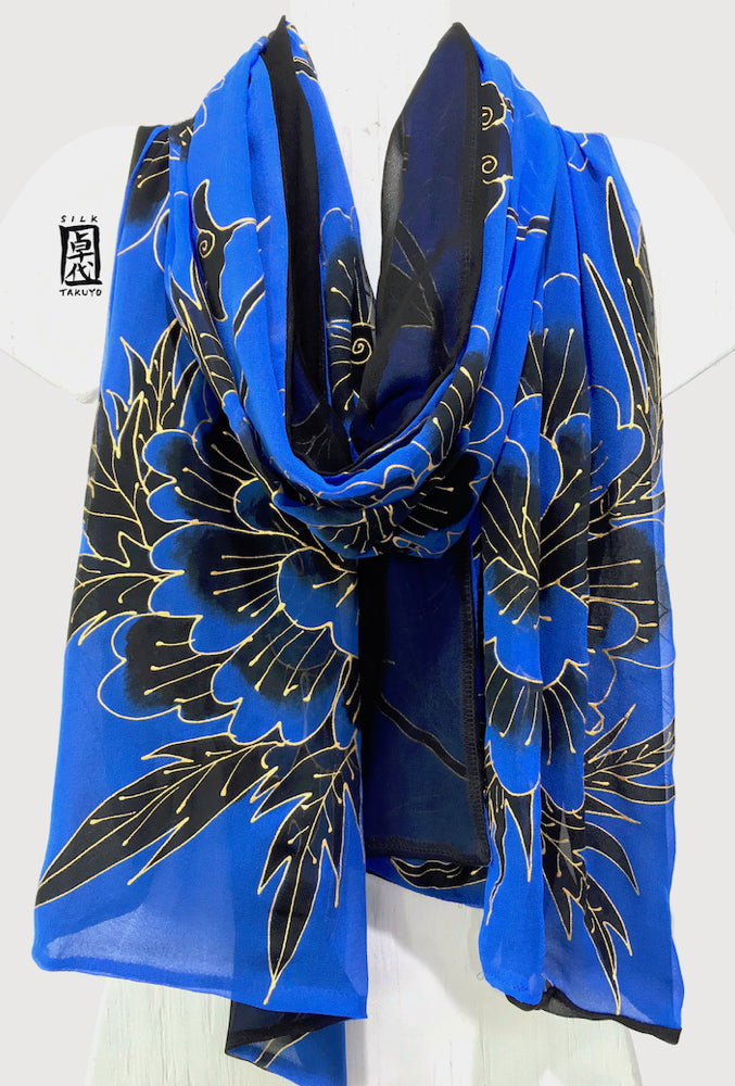 Pure Cashmere Knit Shawl Wrap Scarf in shaded Black Grey with Black crystals Symrik Cashmere