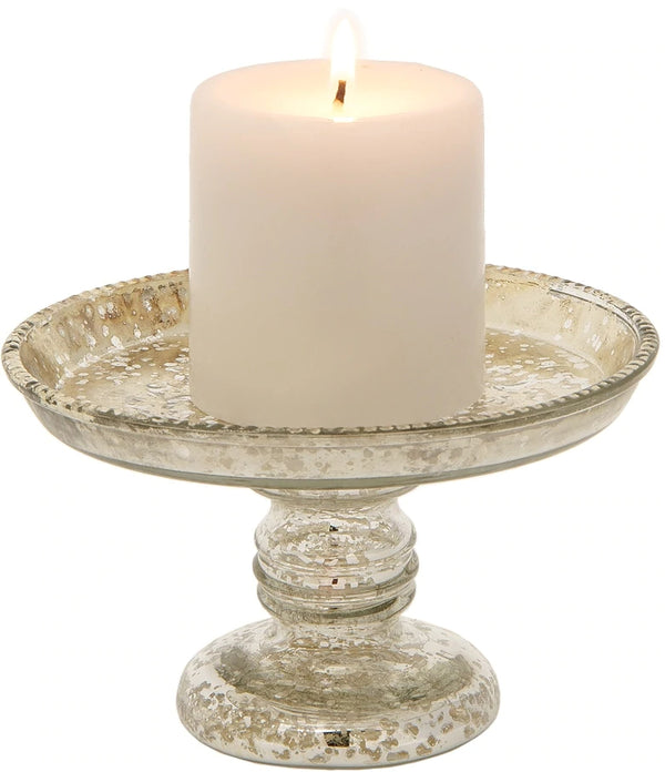 Mercury Effect Deep Ribbed Large Candle Pillar  Holden & Jones