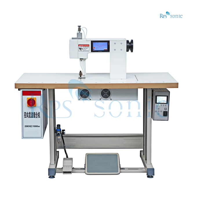 35Khz Ultrasonic sewing machine for TPU film sealing and cutting with rotary horn 0