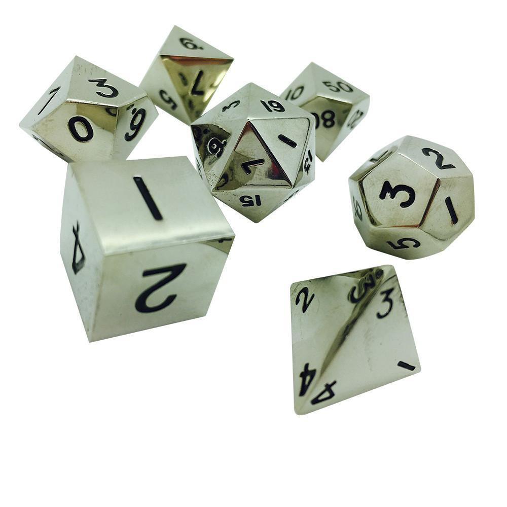 Cool and Carved <a href='/metal-dice/'>Metal Dice</a> Set | SettlingGeek