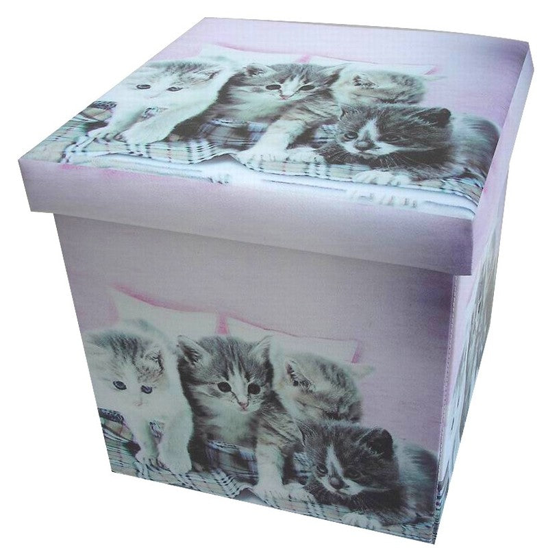 Rigid storage folding gift box with magnetic closure