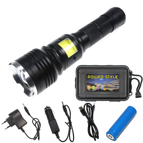 Wholesale R09 500 Lumens T6 Aluminum Alloy Glare LED Flashlight with Rotating Focus and USB Charge for Outdoor Activities / Daily Life