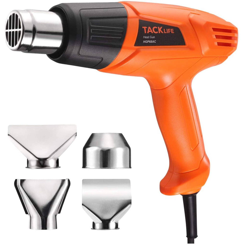 TACKLIFE Heat Gun 1500W 572F~ 932F Dual Temperature Hot Air Gun Kit