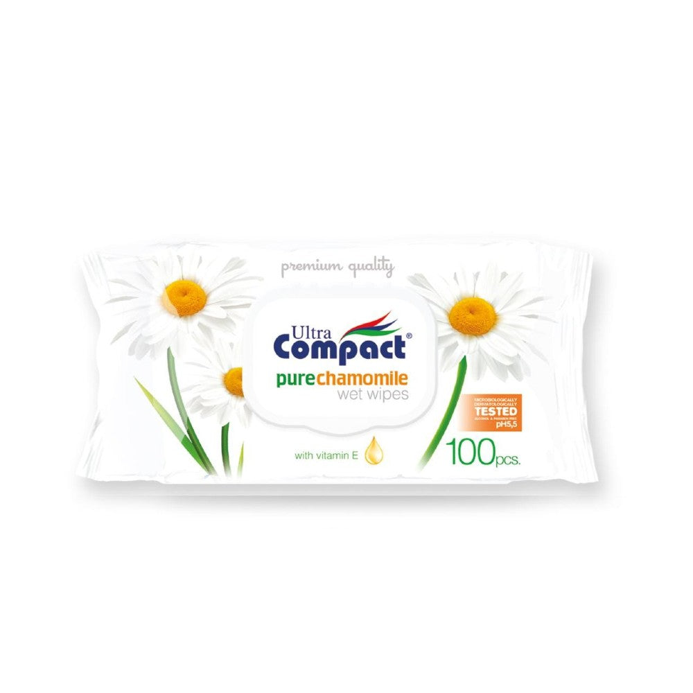 ULTRA COMPACT PURE CHAMOMILE WIPES 100PC | amalenaonline