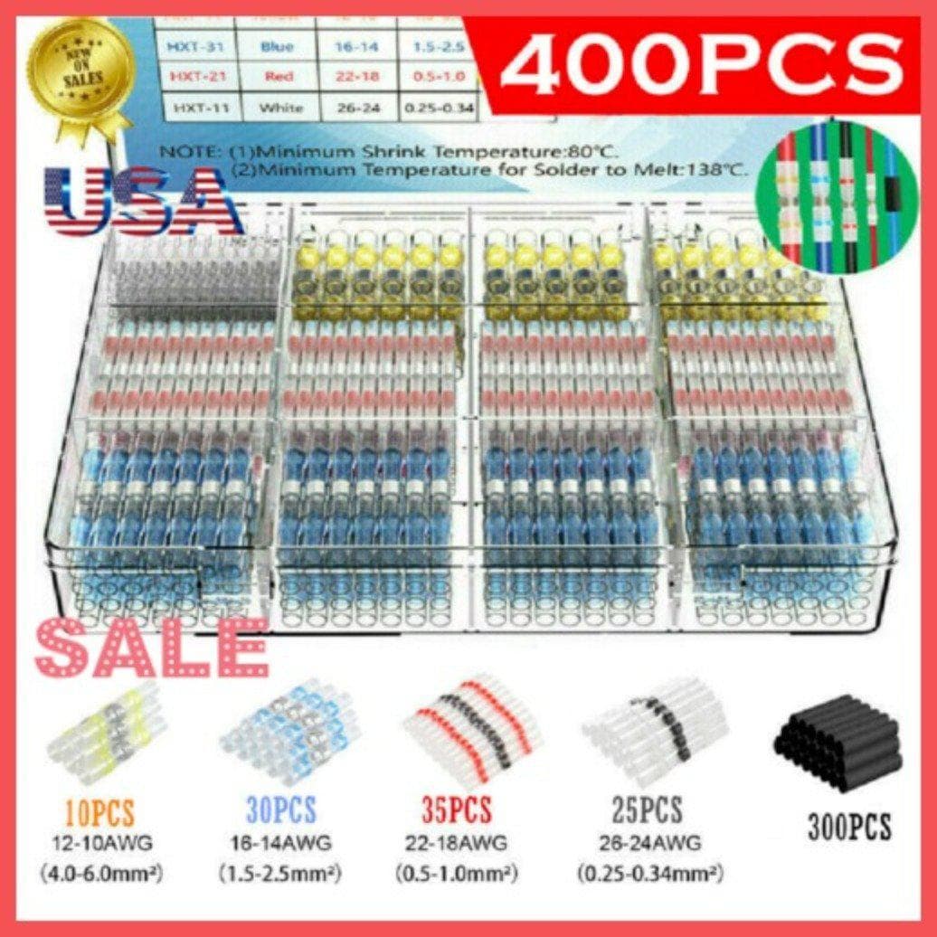240PCS Heat Shrink Wire Connectors <a href='/crimp-terminal/'>Crimp Terminal</a>s with Plastic Box