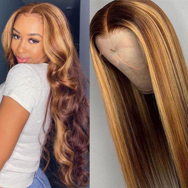 Mix Color Curly Glueless 4x4 Lace Closure Wig | Luvme Hair