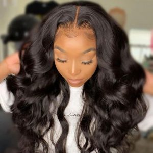 Human Hair Wigs for Black Women Brazilian Virgin Human Hair Wigs Body Wave <a href='/360-lace-frontal/'>360 Lace Frontal</a> Wig Human Hair Pre Plucked Curly 360 Full Lace Wigs Human Hair with Baby Hair Wavy 130% Density 12