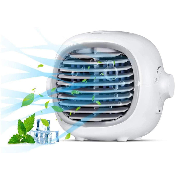 AMEIKO Portable Air Conditioner Fan, Mini Evaporative Cooler Personal <a href='/air-cooler/'>Air Cooler</a> with 7 Colors Light Changing, 3 Fan Speed, Super Quiet Humidifier Misting Fan for Home Office Bedroom | Priparax.com