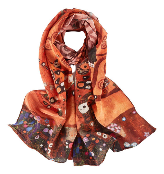 Silk scarf : inspired by the artwork of Gustav Klimt (Virgin)