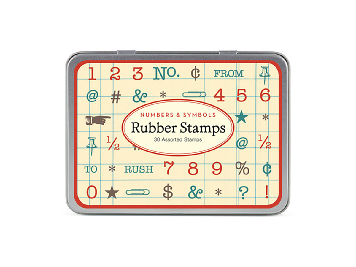 Stationery - Rubber Stamps - Cavallini Vintage Numbers Rubber Stamps Set with Ink - Cavallini Vintage Numbers Rubber Stamps Set with Ink
