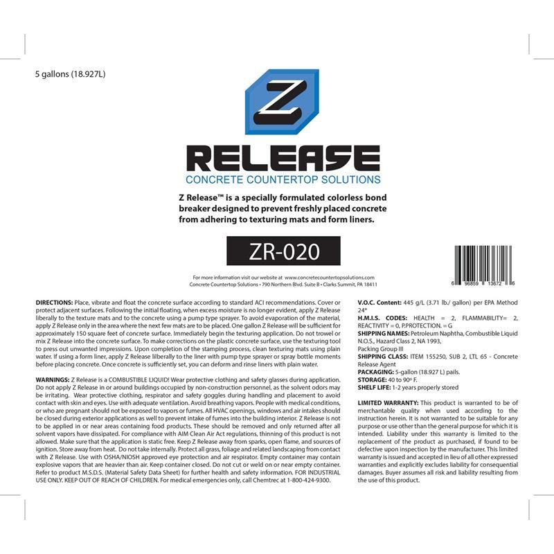 Liquid Concrete Release - 5 Gal