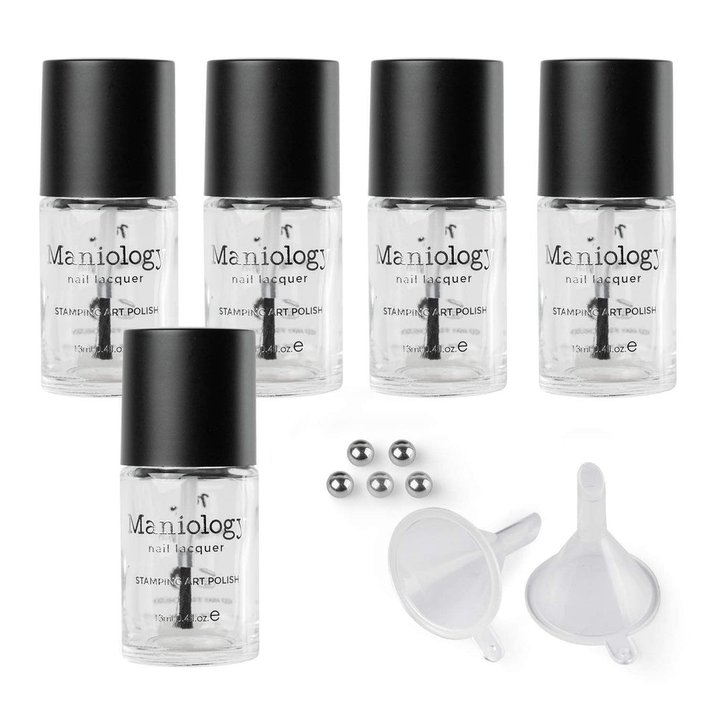 Empty Nail Polish Bottle Set - 5 Bottles Maniology