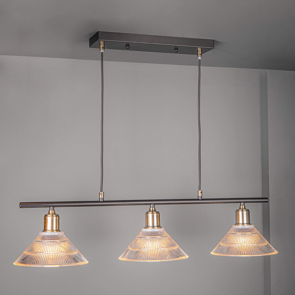 Marina Adjustable Reading Floor Lamp with Glass Shade Antique Brass Roundabout Lighting