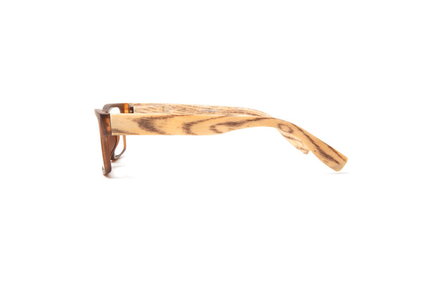Frame Clara Vida = Faux Wood Grain Intelligence Progressive Multifocal Commercial <a href='/reading-glasses/'>Reading Glasses</a> Bifocal +1 +1.25 To +3 Reading Glasses Fashion-Forward