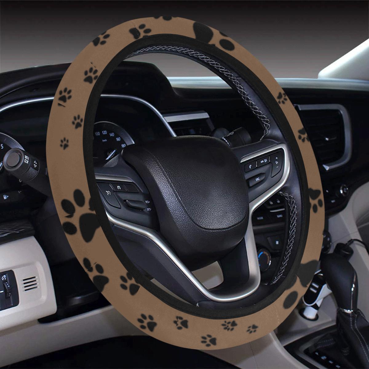 Amazon Brand- Universal Hub Car Steering Wheel Cover (Gold Signature Black) for Maruti Suzuki Ignis 2020  VISHVAS TYRES