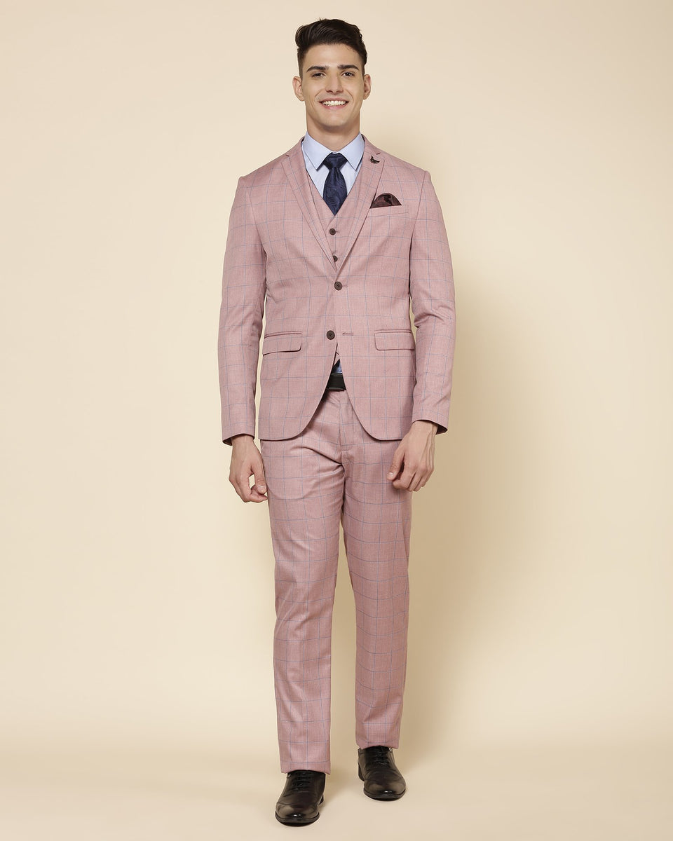 1905 Collection Slim Fit Plaid Nativa Suit with brrr? comfort #3UGC - BargainLow