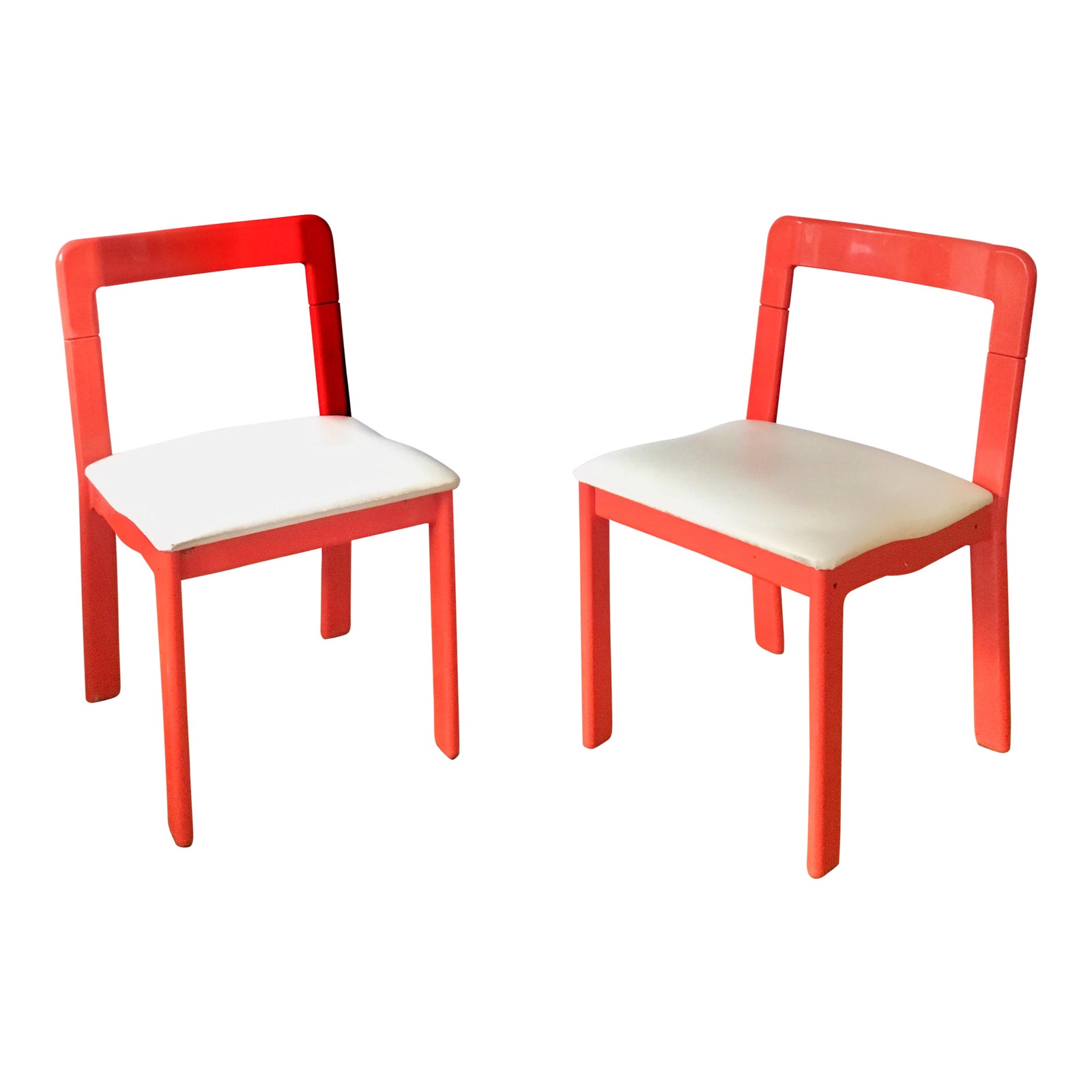 Get a Deal on Two Red Plastic Adirondack Chairs for Your Patio in Calgary