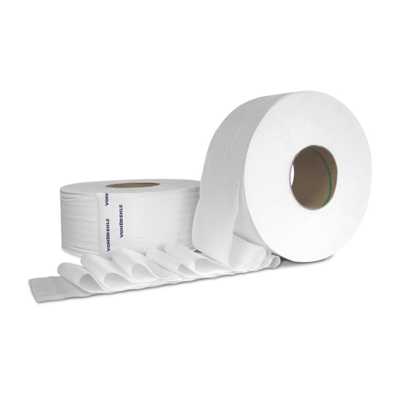 Save Money and Space with Papernet Double Layer Jumbo Roll Bathroom Tissue - Affordable, Soft, and Long-Lasting!