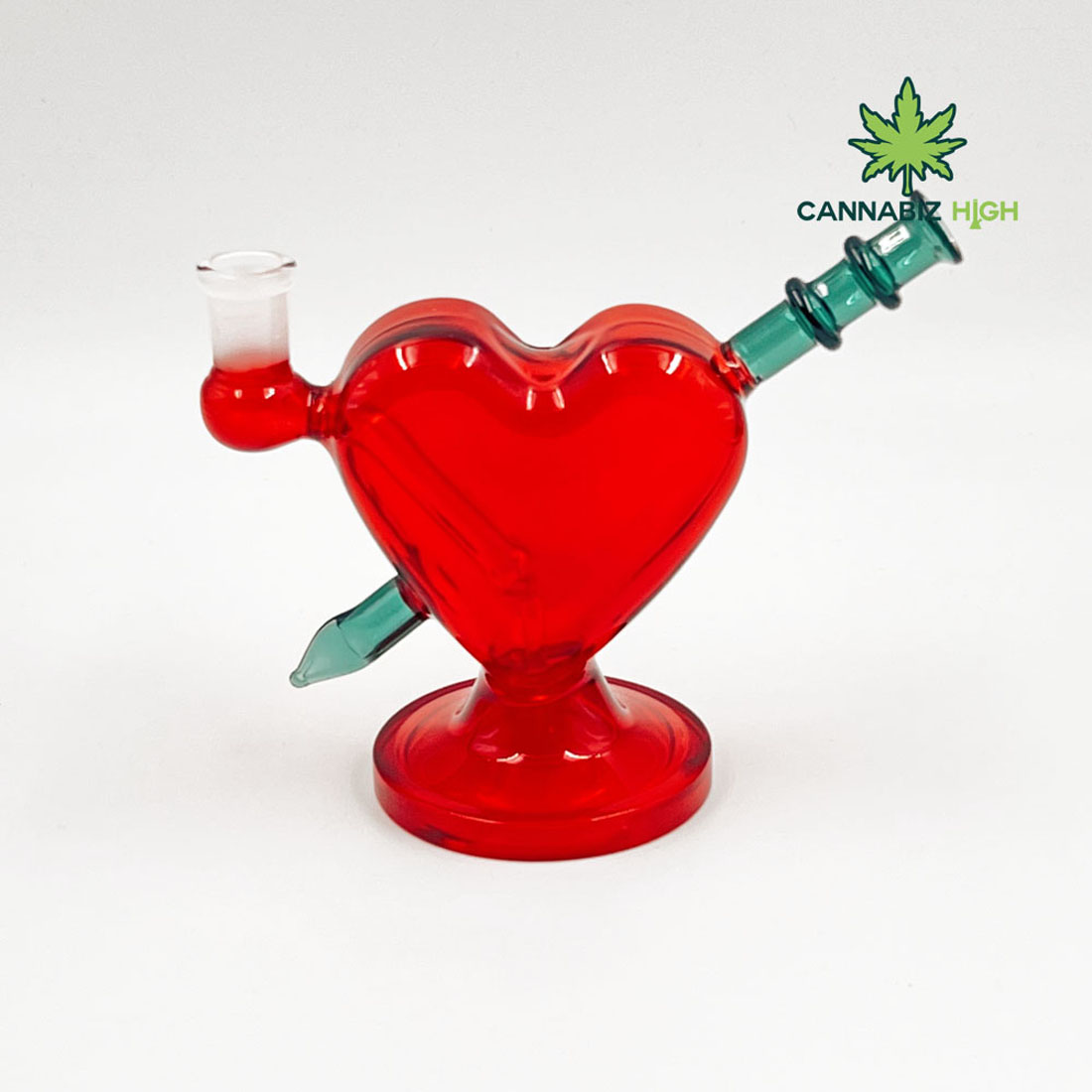 Factory-Direct 13cm Heart Shape Pink Rig Glass Water Pipe: Wholesale High-quality Customizable Glass <a href='/bong/'>Bong</a>