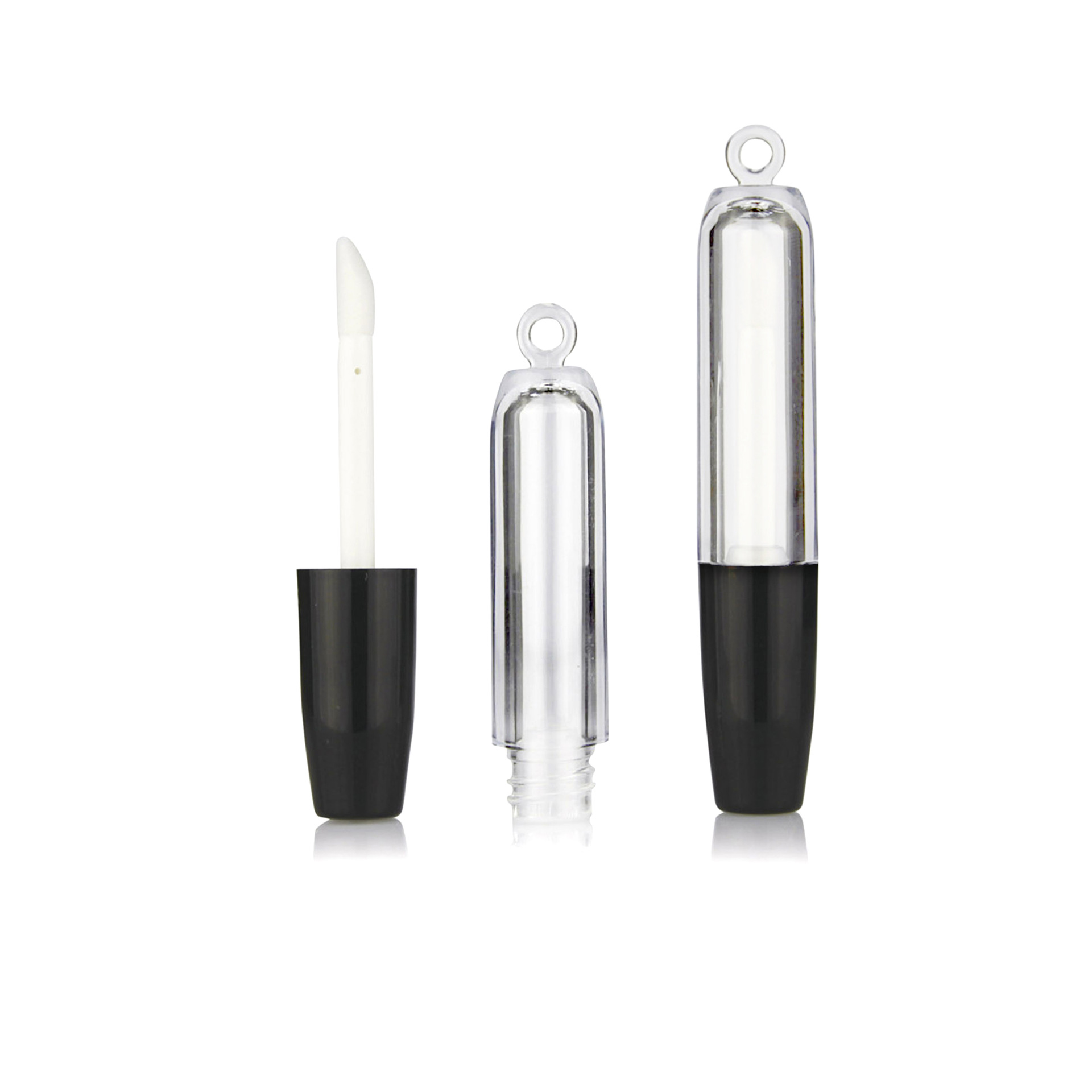 2ml round <a href='/cute/'>cute</a>  Lipgloss Tube empty Lip Gloss Containers clear bottle  with brush tip applicator