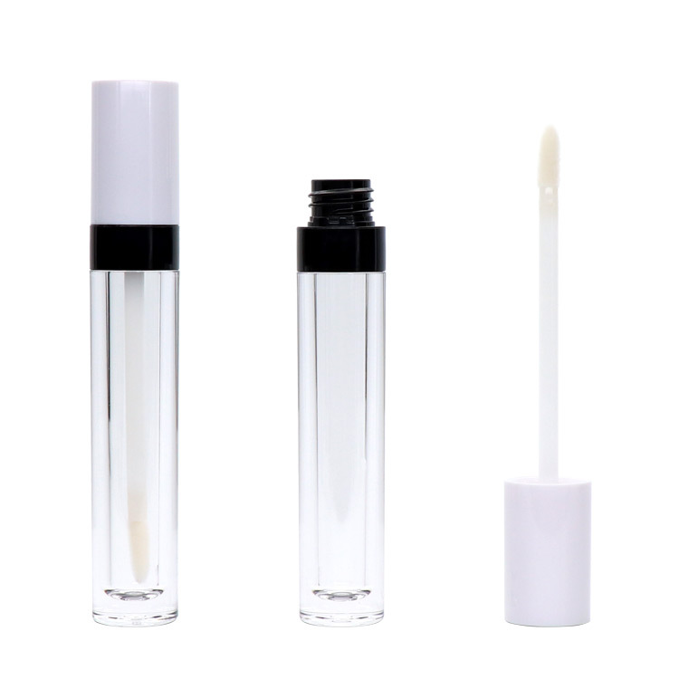 private label 4.5ml Cylinder lip gloss tube empty <a href='/cute/'>cute</a> plastic customized logo print packaging tube for lip glaze round lipgloss containers