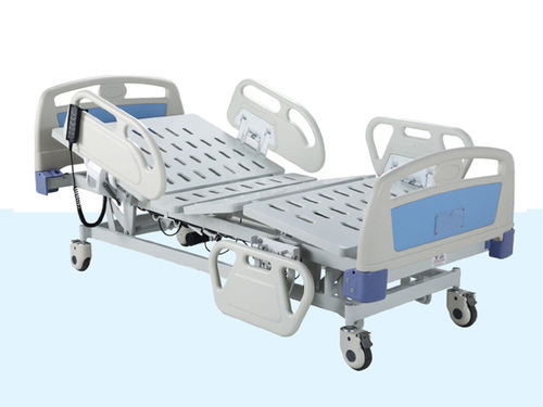 Nursing Multi-Function Adjustable Electric Hospital Bed with Plastic Side Rail