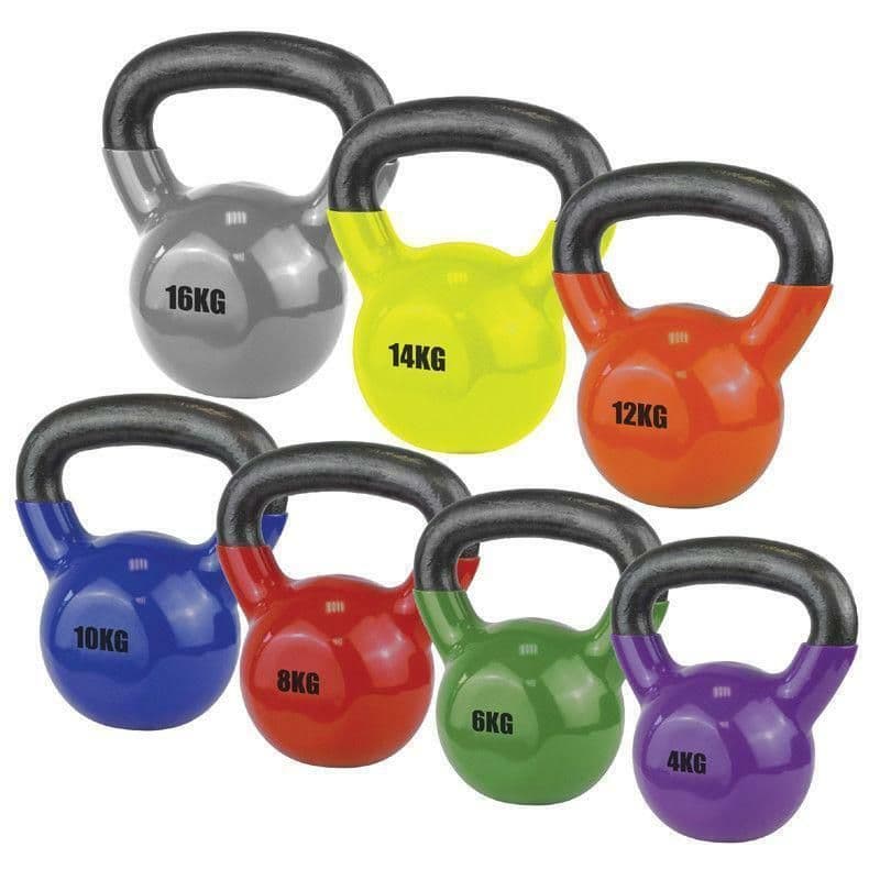 Vinyl <a href='/kettlebell/'>Kettlebell</a> 4kg, Purple - Tunturi Fitness