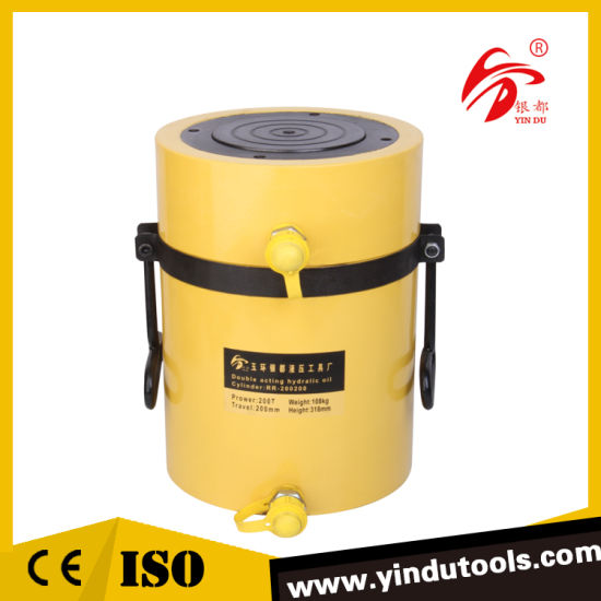 RRH-1003,100 Ton Capacity,76mm Stroke,Double Acting Hollow Hydraulic Cylinder | RIVERLAKE