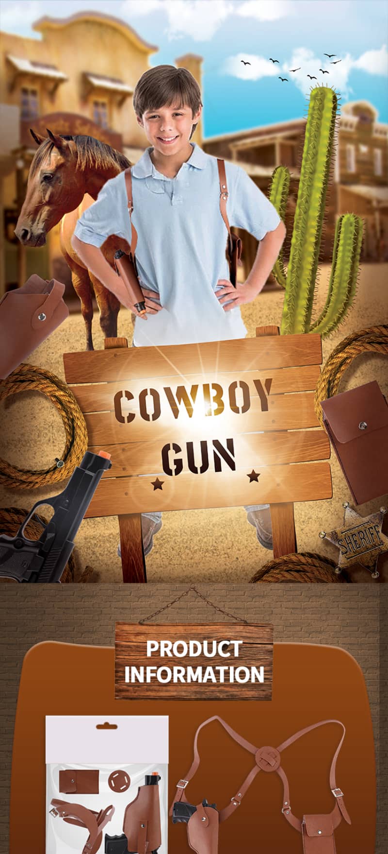 Role Play and Cosplay Cowboy Gun Toys _01