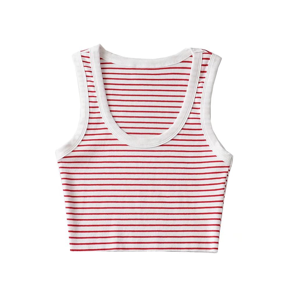 Factory Direct: Women's Striped Crop Ringer Tank Top | Trendy, Affordable & Stylish