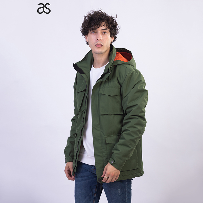 Penkiiy Men's Hooded Collar Winter Casual Padded Cotton Jacket