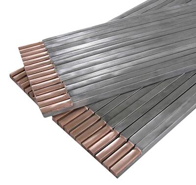 Titanium clad copper bar