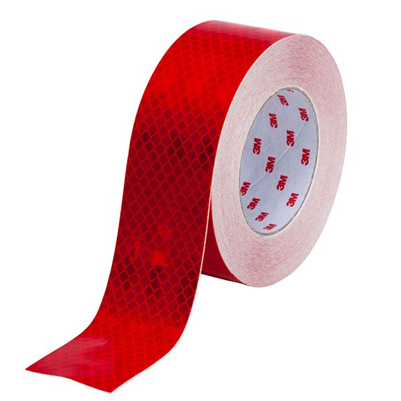 3M Diamond Grade Conspicuity Markings 983-326, Red/White, Start & Endwith Red, 2 in x 18 in, 100/Package
