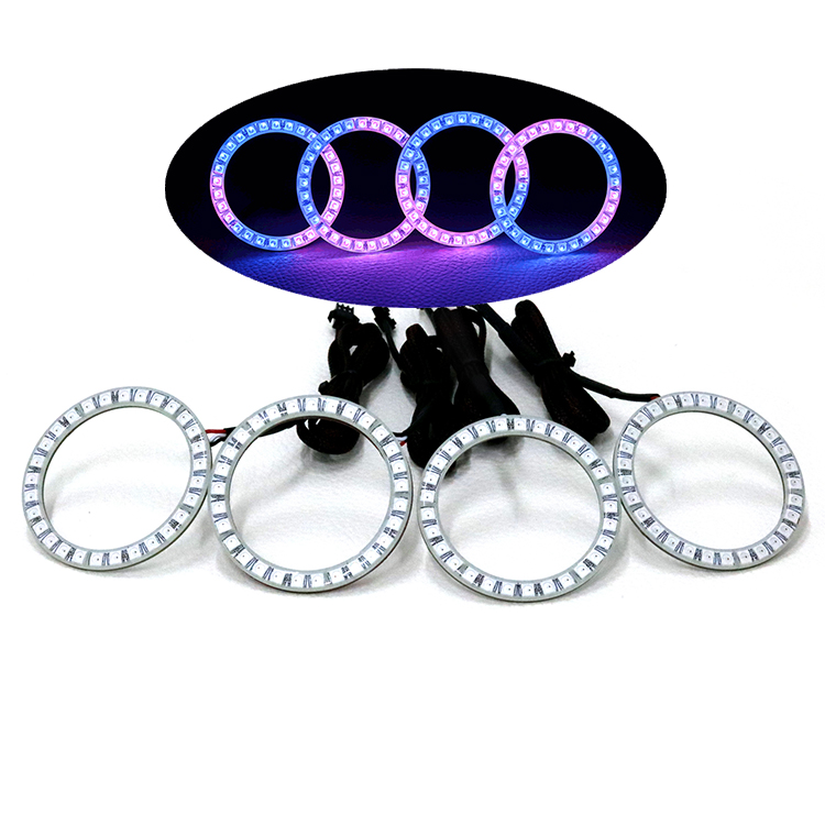 App Control Chasing Flow Led Clear Coating Halo Rings for <a href='/dodge-charger-accessories/'>Dodge Charger Accessories</a>