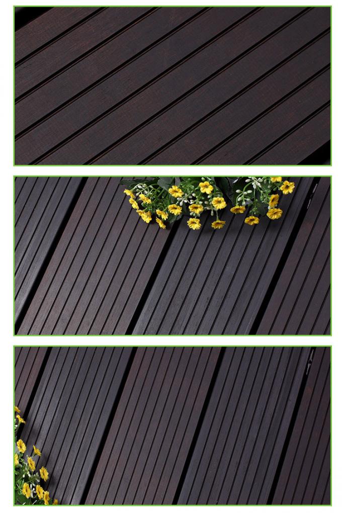 Hardwood Modular Decking Tiles , Interlocking Timber Decking Tiles With Multi Color 3