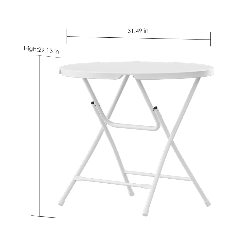 Factory Direct: Small Folding Round Bar Table - 2.63ft x 2ft | Convenient & Portable