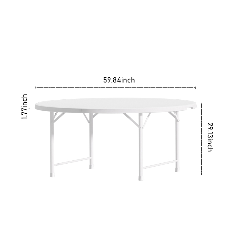 Factory Direct: Durable 5ft/152cm Portable Round <a href='/folding-table/'>Folding Table</a> for Outdoor Picnics