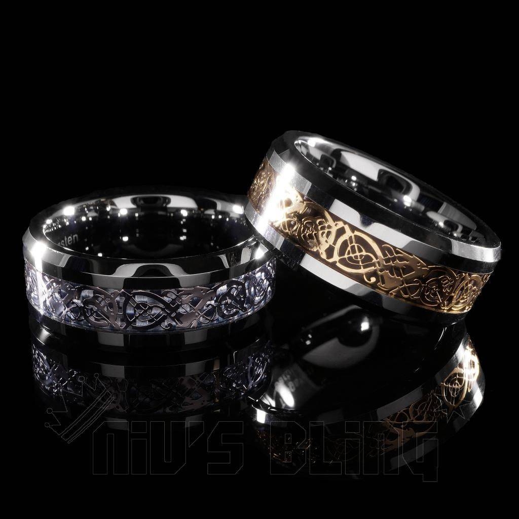 Tungsten and Carbon Fiber Wedding Band Tungsten Carbide Ring White Carbon Fiber Inlay | Lelabdelaceremonielaique.com