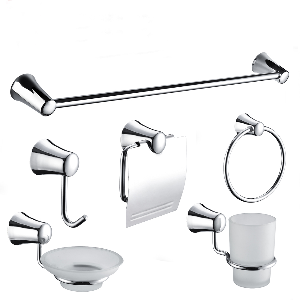 Hotel Style Wall Mounted 6 Piece <a href='/bathroom/'>Bathroom</a> Sets Zinc Alloy Bathroom Accessory Set 4900