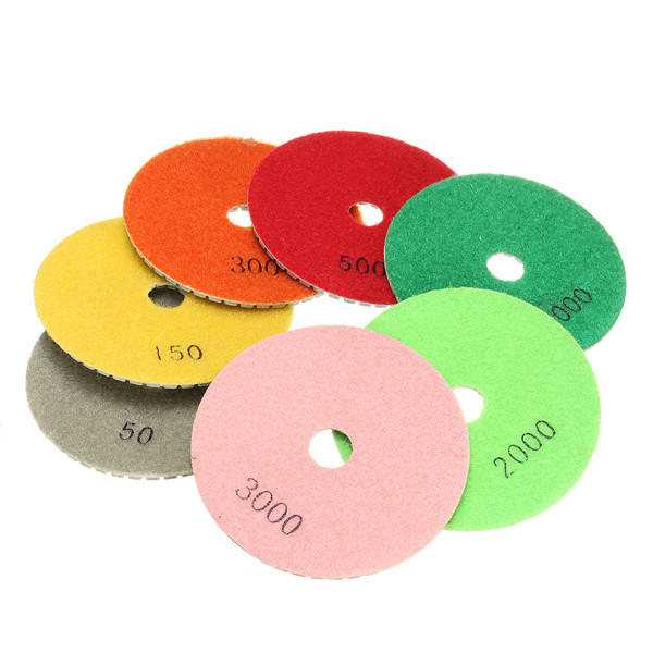 8Pcs Diamond Polishing Pads 4 inch Wet/Dry Set For Granite Stone Concrete M N9K2 192701778767 | eBay