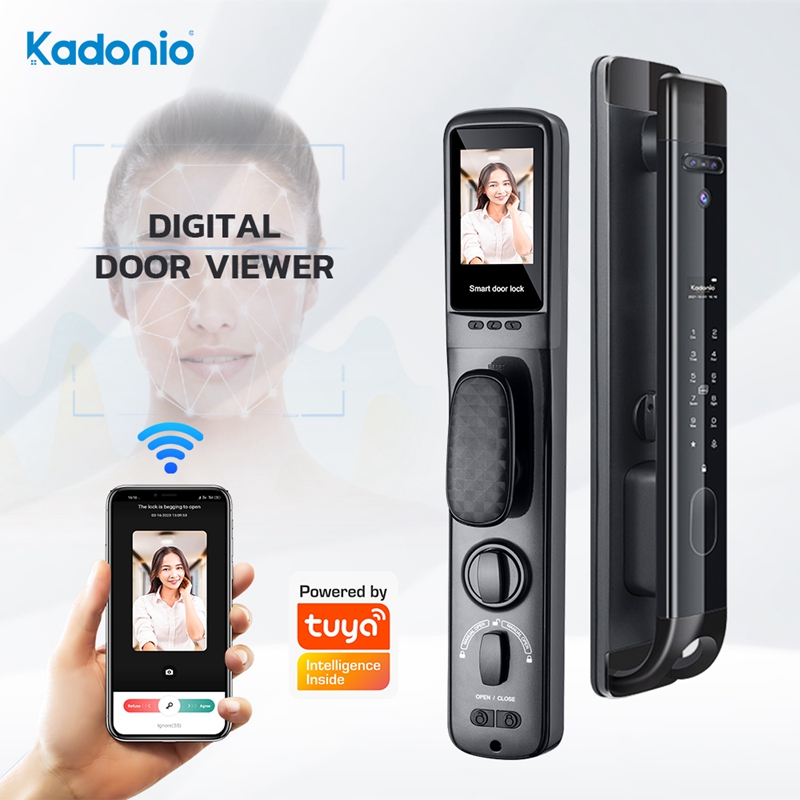 Factory-Made 829 Smart <a href='/door-lock/'>Door Lock</a> with Screen, Face Recognition | Waterproof & Automatic