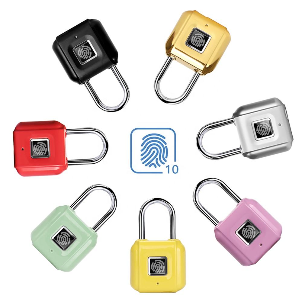 505-Fingerprint Padlock/ Keyless USB Rechargeable Portable 