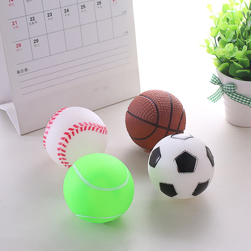 Pet toy PVC plastic small four sports ball creative sound toy ball pet dog chewing toys vinyl toy