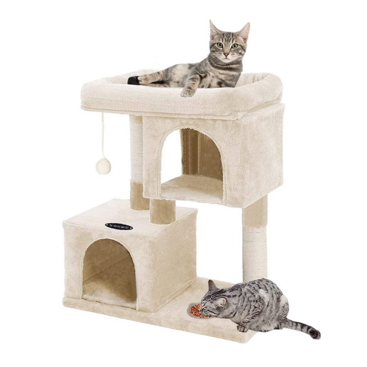  Cats Kittens Available in Multiple Colors & Styles big wooden cat tree house to ceiling