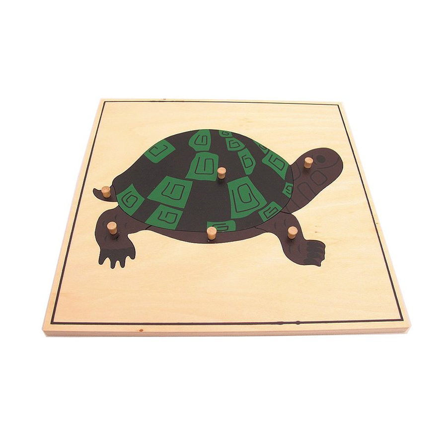 Montessori Biology Wood Turtle Puzzle