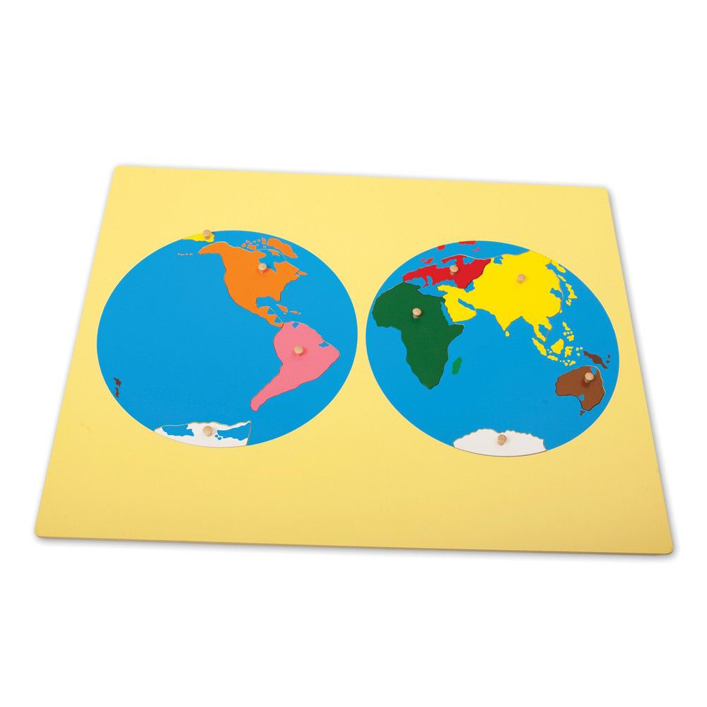 Educational <a href='/wooden-toy/'>Wooden Toy</a> Puzzle Map of World Parts