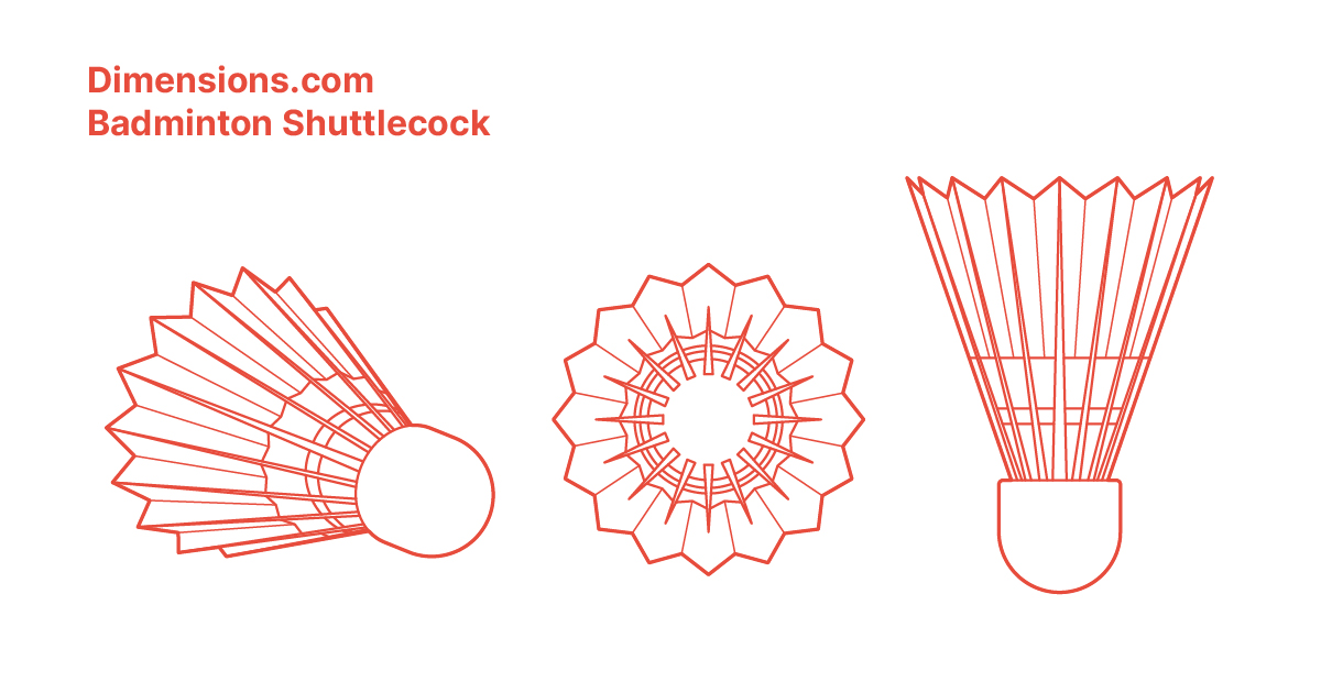 <a href='/badminton-shuttlecock/'>Badminton <a href='/shuttlecock/'>Shuttlecock</a></a> Dimensions & Drawings | Dimensions.com