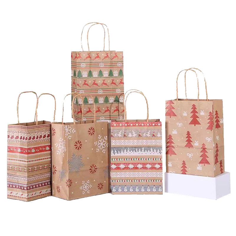 Factory Direct: Christmas Festival <a href='/kraft-paper-bag/'>Kraft Paper Bag</a> Kit - Eco-friendly and Natural