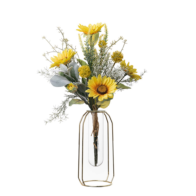 CF01123 Artificial <a href='/sunflower/'>Sunflower</a> Thorn Ball Bouquet New Design Garden Wedding Decoration