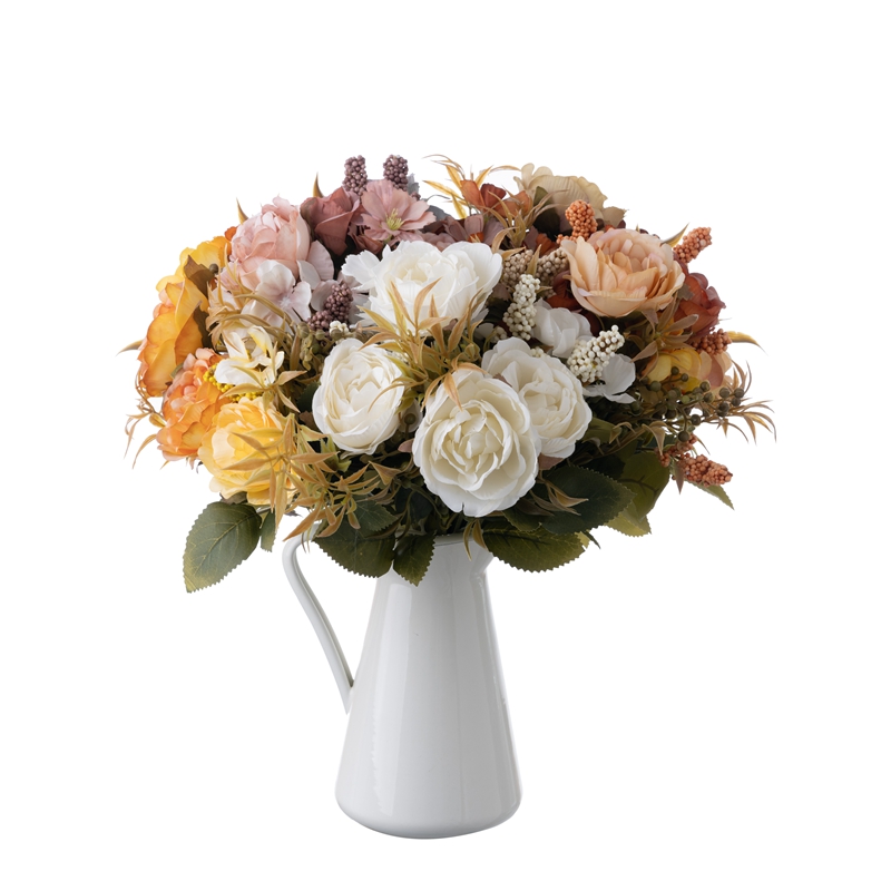 MW66006 <a href='/artificial-flower/'>Artificial Flower</a> Autumn Peony Bouquet Florals Arrangements for Farmhouse Home Wedding Table Centerpiece Decoration